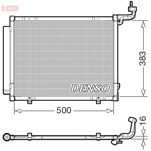 Condenser fits ford - condenser, fits: