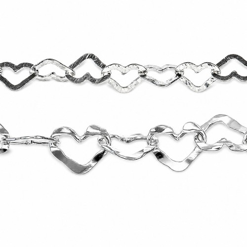 Silver chain necklace - chain, love