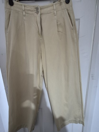 Wide leg pleat front - front, jeans