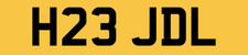OLD QUALITY 2 DIGIT PRIVATE DVLA REG NUMBER PLATE ALL FEES PAID H23 JDL / JD JL