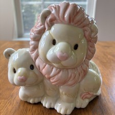 Vintage Enesco Lion And Baby