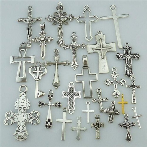 25x mixed cross pendant - mixed,