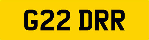 G22 drr rare car reg - drr,