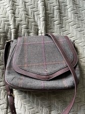 Joules Tweed Handbag Shoulder Bag Tan Check , new without tags