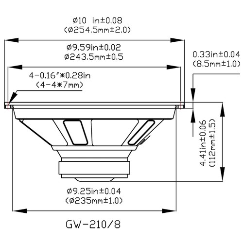 High performance 220w - high, 10"