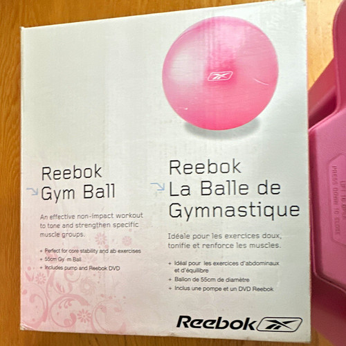 Reebok 55cm pink - reebok, ball