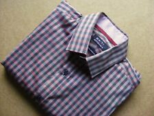 Jeff Banks 24:7 Tailored Fit Medium Checked Shirt with Shot Effect 100% Cotton