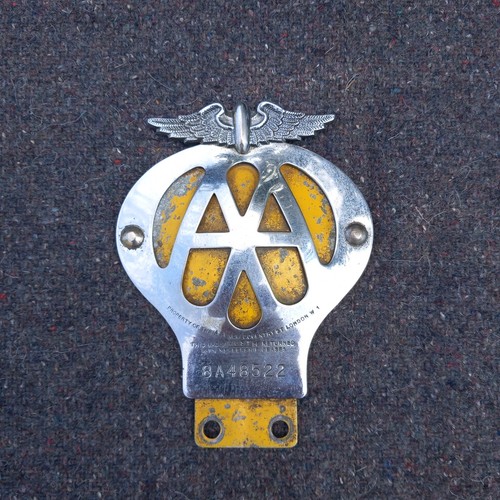 Vintage car badge - aa, badge-