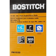 Bostitch FN15 Series Angled Finish Nails 15 Gauge 50mm - Pack Of 3655