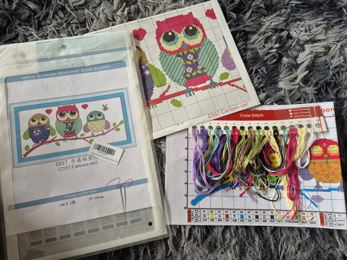 C557 owl cross - stitch, kit