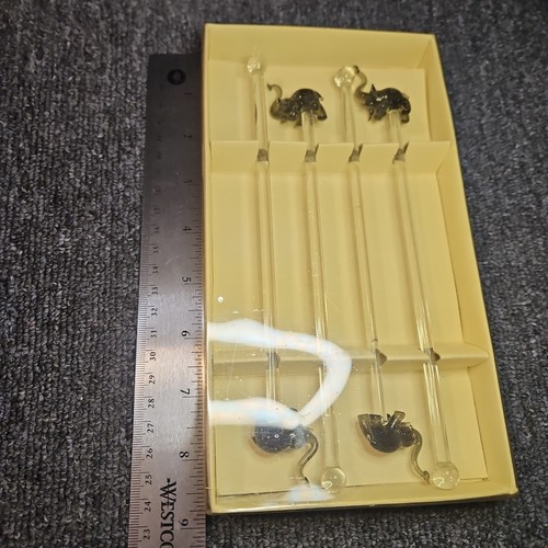 Set glass elephant - 4,