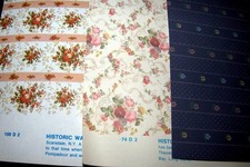 Lot of 3 Vintage 11×18 Floral SCHUMACHER BH 1:12 Dollhouse Wallpaper Miniature
