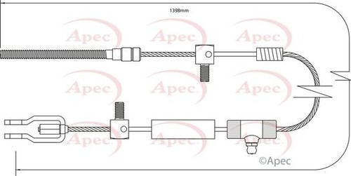Apec rear brake cable for - rear,