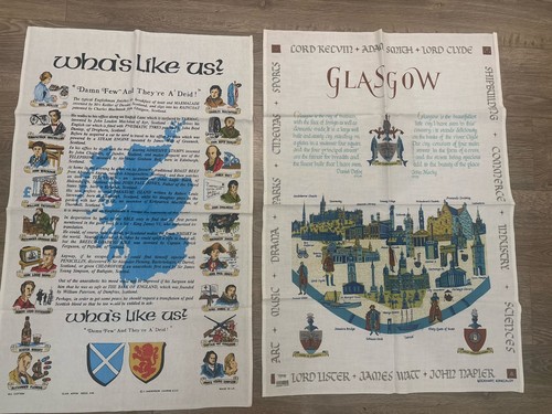 Pair vintage scottish tea - pair,