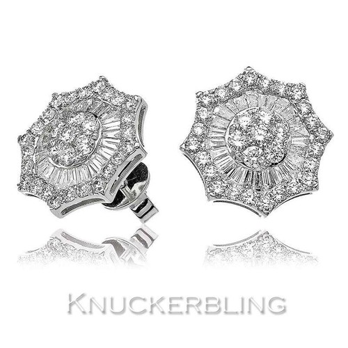 Genuine diamond earrings star - genuine,