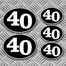 cafe racer 40 retro stickers
