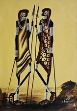African Maasai Warrior Acrylic
