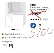 IKEA MICKE Corner Desk White