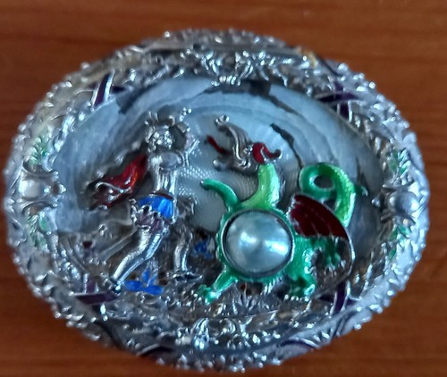 Solid silver ename - silver, &