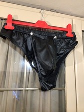 REDUCED Men's Leather Look Briefs Bulge Pouch  34/36”  Gay/Fetish Int.
