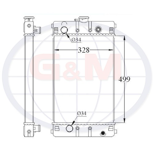 Radiator for perkins generator - radiator,