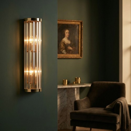 Art deco gold finish - art, fluted
