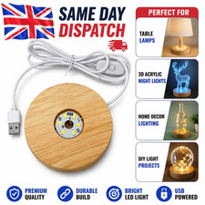 Wooden LED Light Base USB