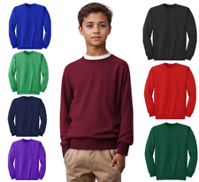 GIRLS/KIDS SCHOOL JUMPER CREW NECK UNIFORM FLEECE SWEATSHIRT JUMPER ALL SIZES