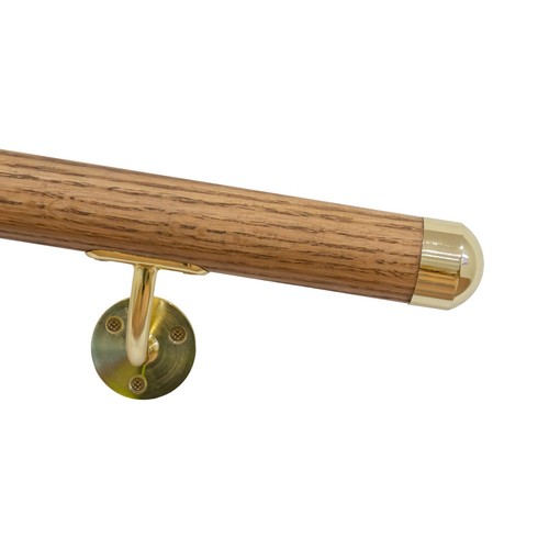 Handrail brass oak - handrail,