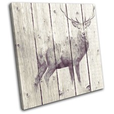 Painting Vintage Stag Deer