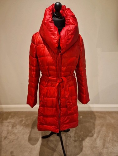 Max mara red puffer coat - red, size