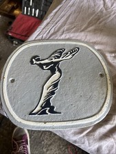 Cast Iron Rolls Royce Spirt Of Ecstasy Flying Lady Sign 