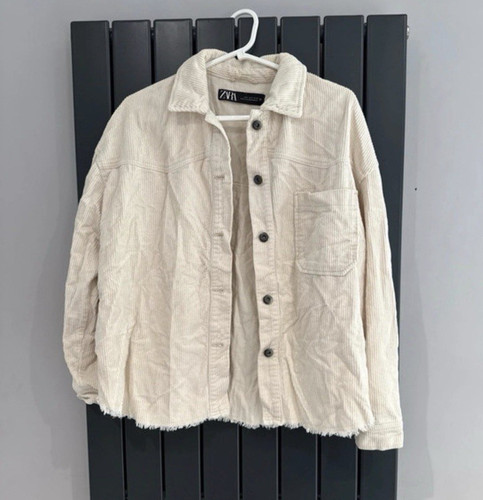 Zara cream corduroy - zara, button-up