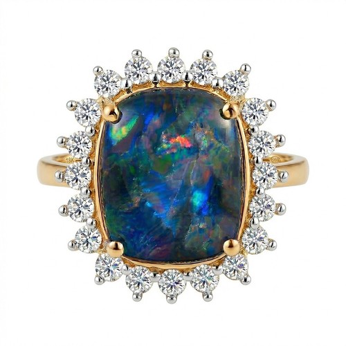 Tjc 5ct blue opal halo - tjc,