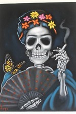 Frida Khalo Skull Butterfly