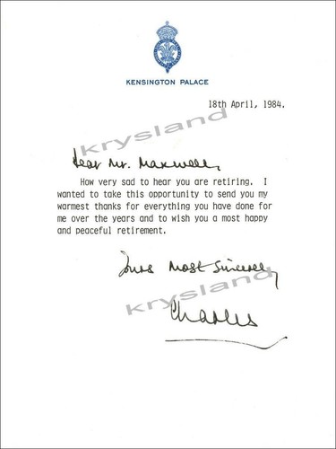 King charles iii autograph -  king,