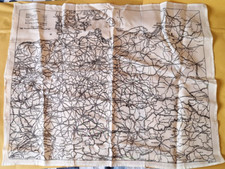 WW2 British RAF Silk Escape and Evasion Map, Germany
