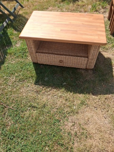 Rattan coffee table retro - coffee,