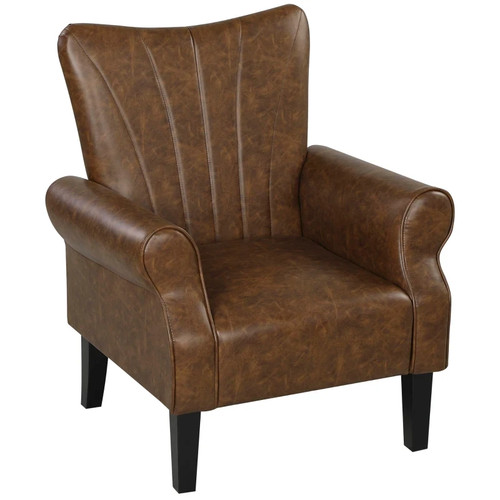 Upholstered accent chair - chair, w/