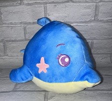 Dream Beams Blue Dolphin Plush Soft Toy Glow In The Dark Star 8 Inch Cute Toy