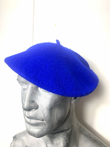 Purple felt wool beret - purple,