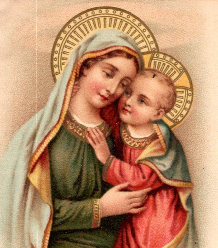 Antique postcard merry - antique, db