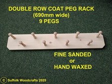 Double Row Coat Peg Rack with