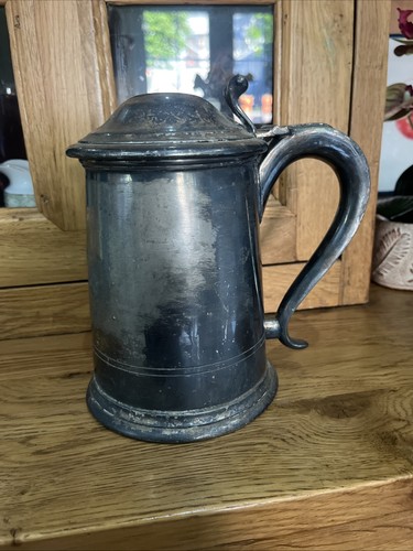 Vintage pint pewter beer - 2,