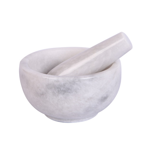 Marble pestle and mortar - marble,