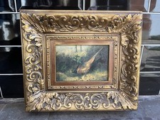 Archibald Thorburn Antique Oleograph In Elegant Ornate 19th Gold Giltwood Frame