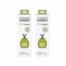 4 x Joseph Joseph IW6 Eco General Waste Bin Liners –80 Bags 30 Litres