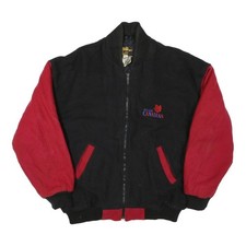 WOLFFF Mens Black & Red Molson Canadian Zip Cotton Blend Jacket 3XL