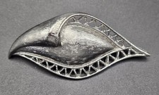 Vintage Silver Tone Leaf