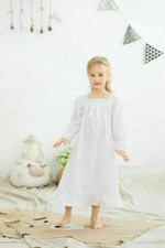 New Ladies Cotton Nightdress Vintage Victorian Style Girls Nightie Size M-2XL I1